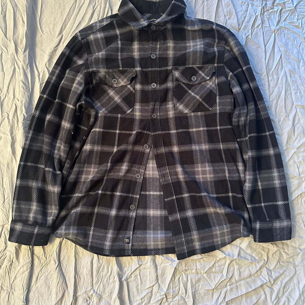 Freedom Foundry Plaid Fleece Button Up flannel